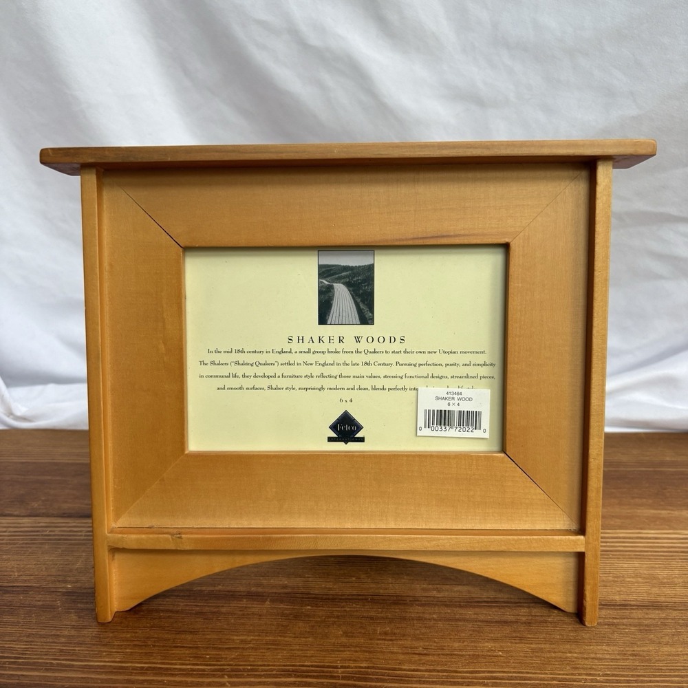Fetco Shaker Woods 4x6 Wooden Picture Frame Tabletop Rustic Farmhouse Decor